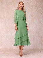 Odette sage green alternate front view 2 mother of the bride dress