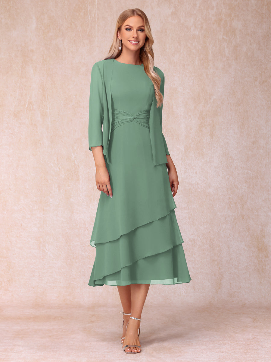 Odette eucalyptus front view mother of the bride dress