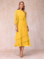 Odette gold alternate front view 2 mother of the bride dress