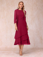 Odette burgundy alternate front view 3 mother of the bride dress