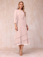 Odette pearl pink alternate front view 2 mother of the bride dress