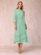 Blyss Mint Green front view wedding guest dress
