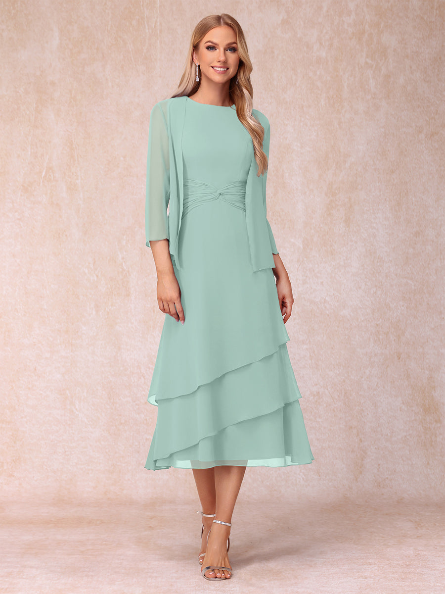 Odette pool blue alternate front view 2 mother of the bride dress