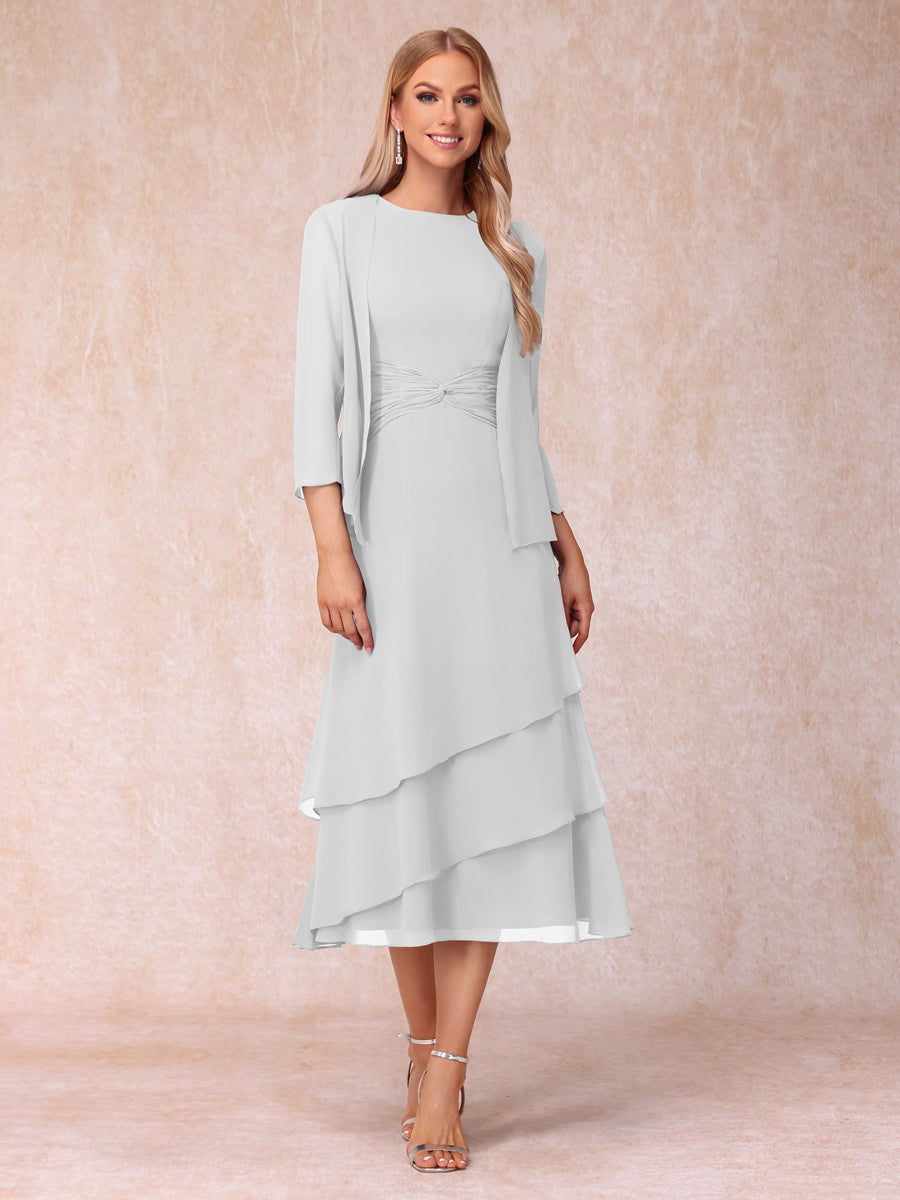 Odette ivory front view mother of the bride dress