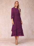 Odette orchid front view mother of the bride dress