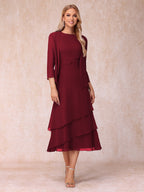 Odette burgundy alternate front view 2 mother of the bride dress