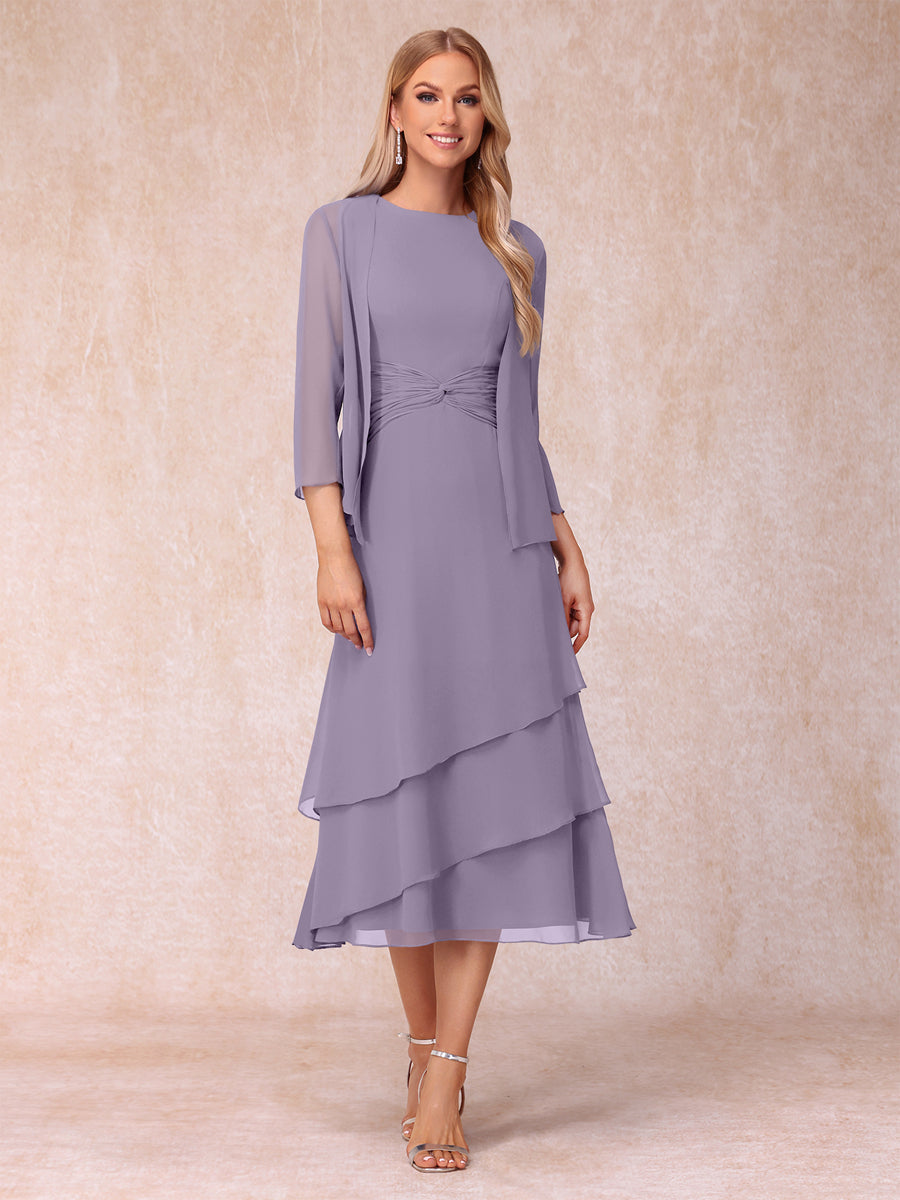 Blyss Wisteria front view wedding guest dress