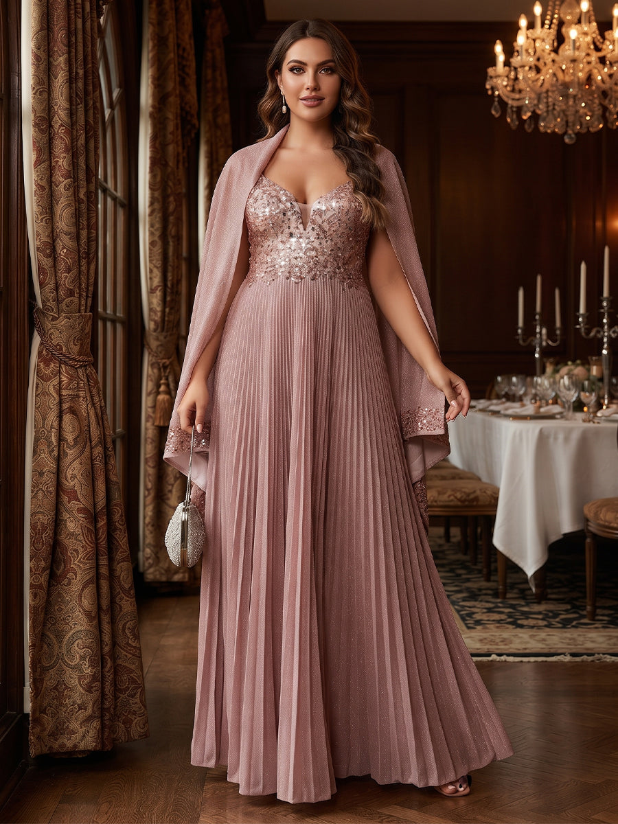 Quinn Claire Dusty Rose front view mother of the bride dress