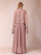Quinn Claire Dusty Rose back view mother of the bride dress