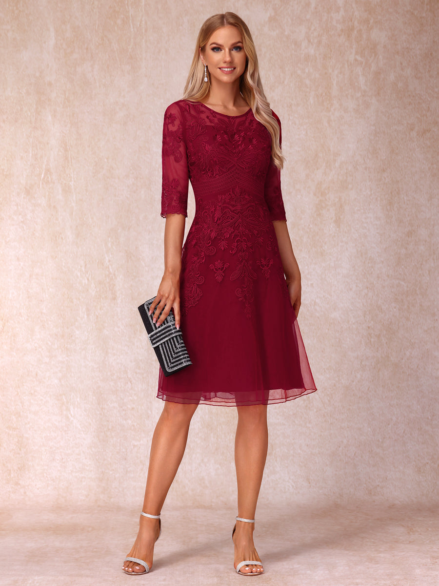Ilaria Moon Red front view wedding guest dress