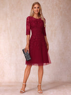 Ilaria Moon Red front view wedding guest dress