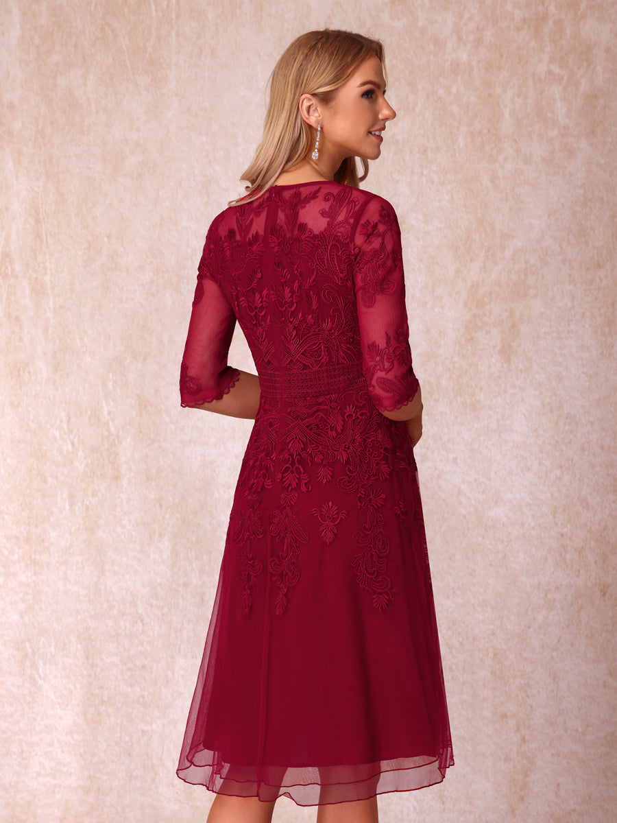 Ilaria Moon Red back view wedding guest dress
