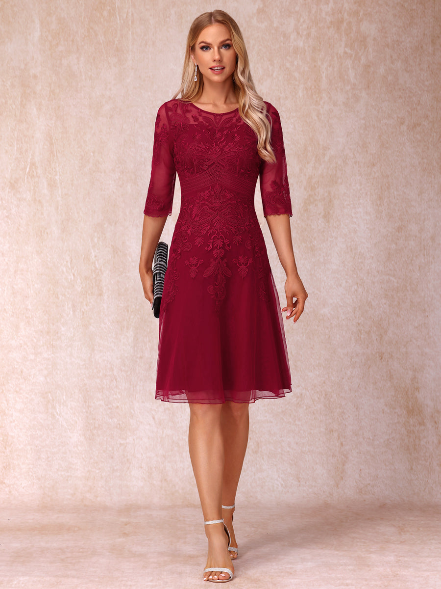 Ilaria Moon Red side view wedding guest dress