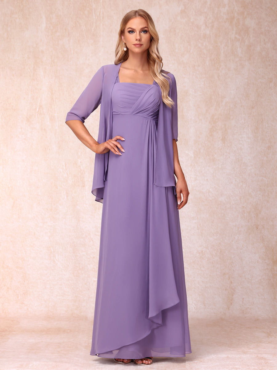 Lucienne wisteria front view mother of the bride dress