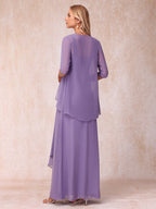 Lucienne wisteria back view mother of the bride dress