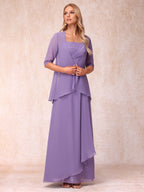 Lucienne wisteria fabric detail mother of the bride dress