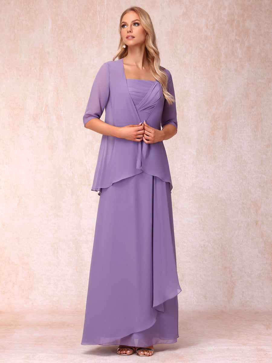 Lucienne wisteria fabric detail mother of the bride dress