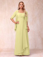Lucienne daffodil front view mother of the bride dress