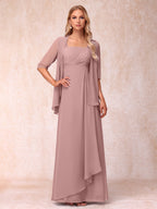 Lucienne dusty rose alternate front view 2 mother of the bride dress