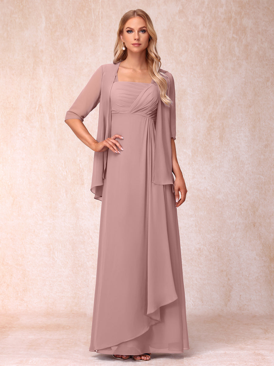 Lucienne dusty rose alternate front view 2 mother of the bride dress