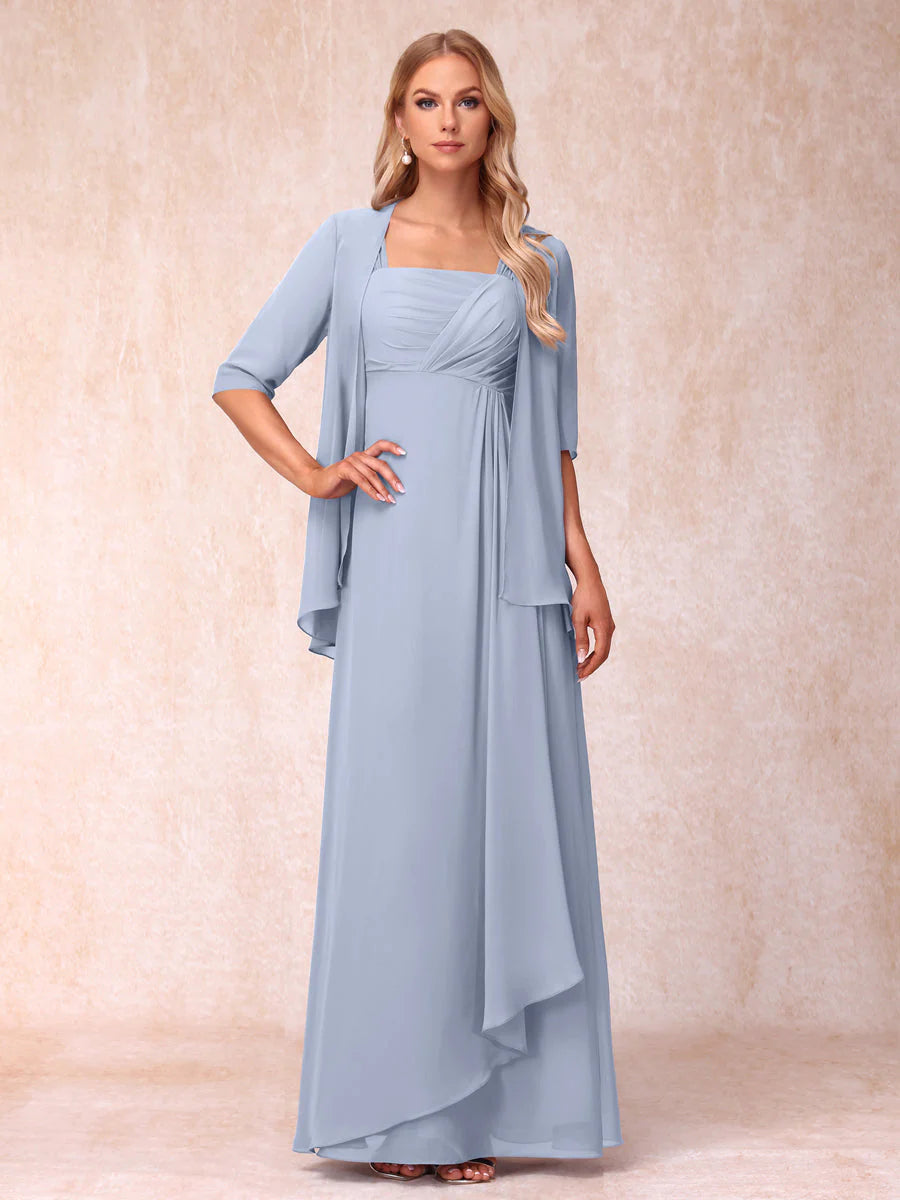 Lucienne lavender front view mother of the bride dress