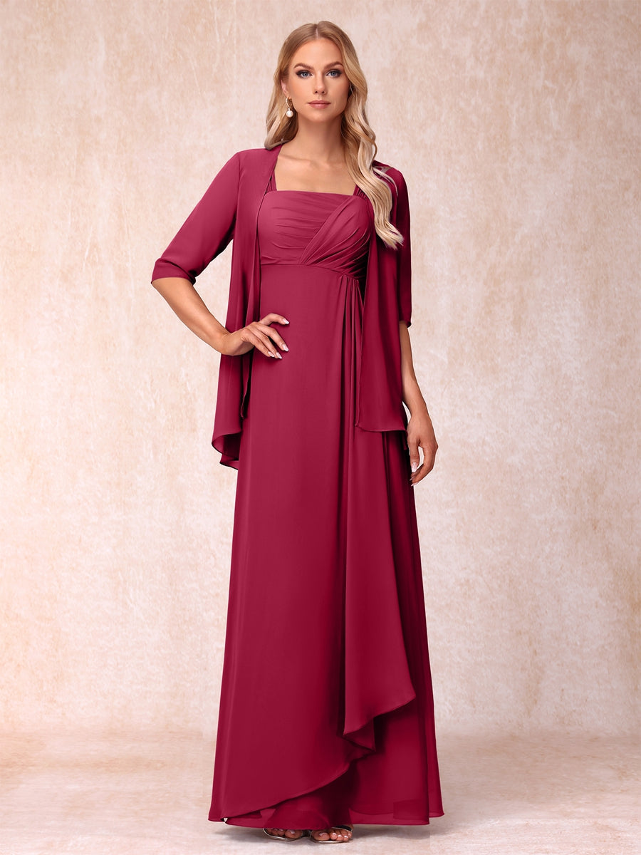 Lucienne burgundy alternate front view 3 mother of the bride dress