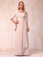 Lucienne pearl pink alternate front view 2 mother of the bride dress