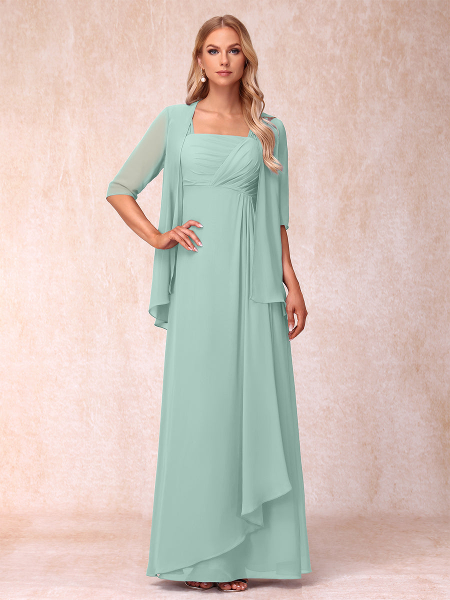 Lucienne pool blue alternate front view 2 mother of the bride dress