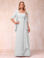 Lucienne ivory front view mother of the bride dress