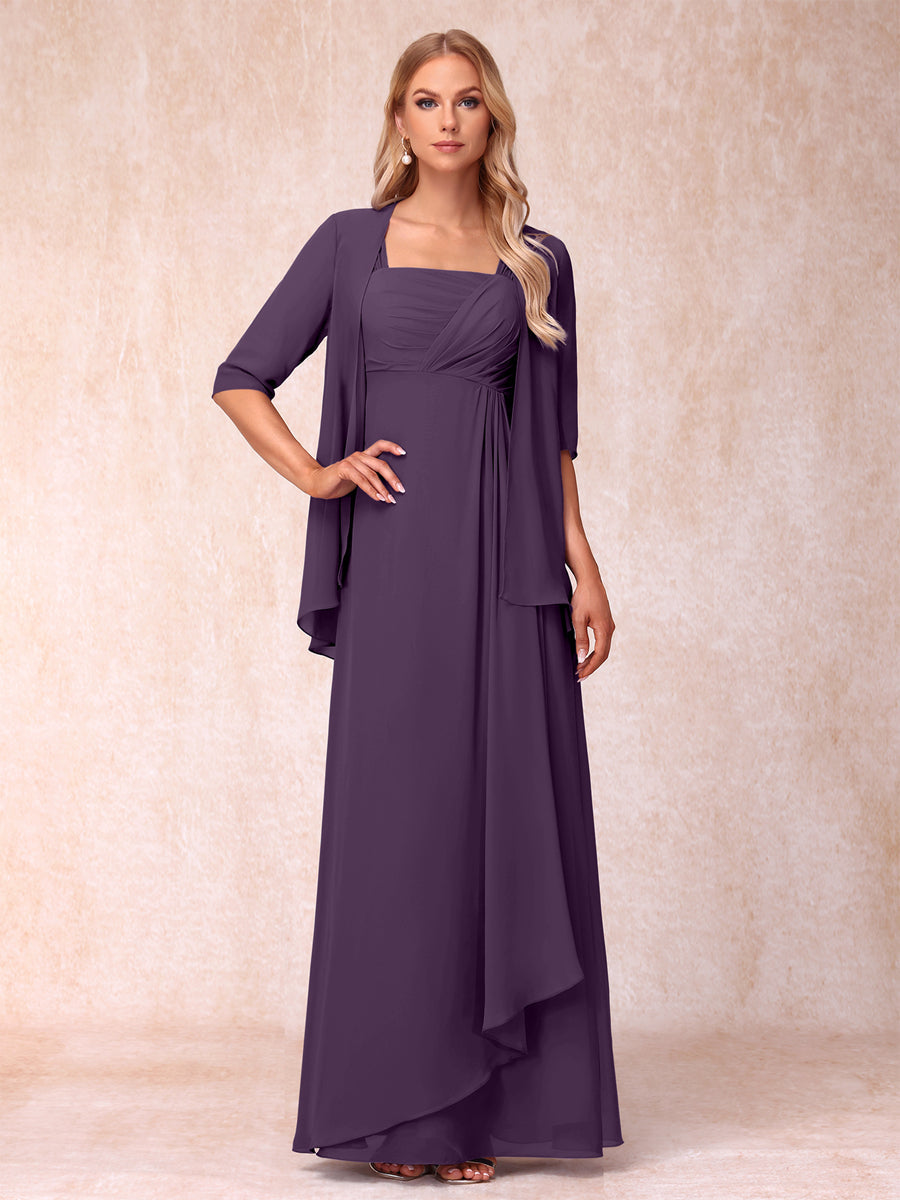 Lucienne plum alternate front view 2 mother of the bride dress