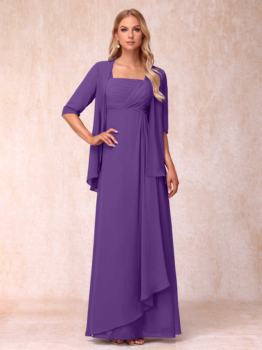 Lucienne regency front view mother of the bride dress