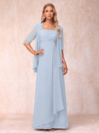 Lucienne sky blue alternate front view 3 mother of the bride dress
