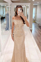 Elegant Sheath Column Maxi Sequined Mother Of The Bride Dress Mother of the Bride Dress
