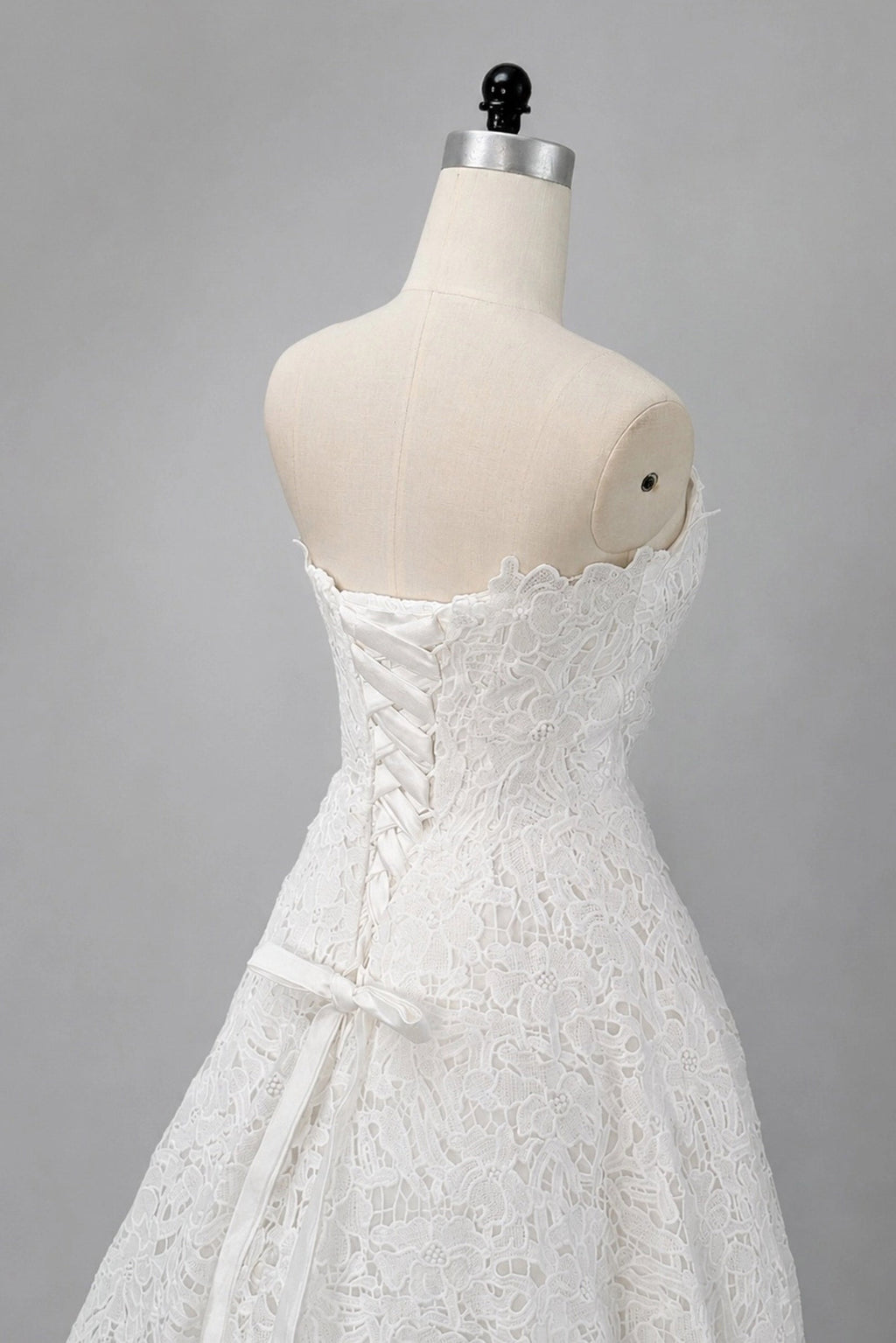 Elegant A Line Sweep Brush Train Lace Wedding Dress 828423890551 Wedding Dress