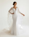 Aurelia Faye Diamond White front view wedding dress