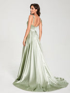 Imogen Sage Green back view bridesmaid dress