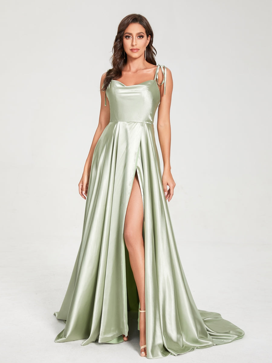 Imogen Sage Green side view bridesmaid dress