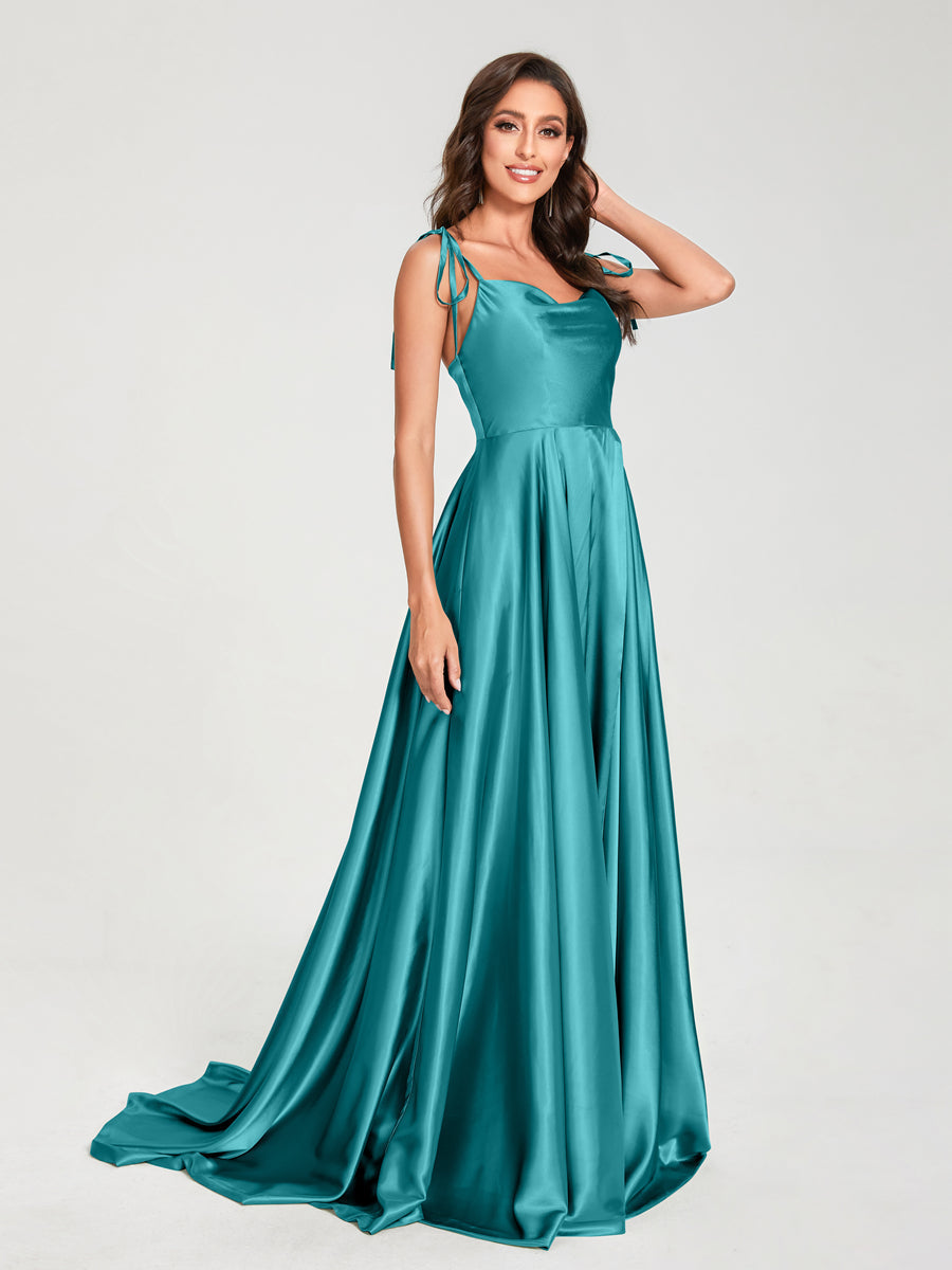 Imogen Turquoise front view bridesmaid dress