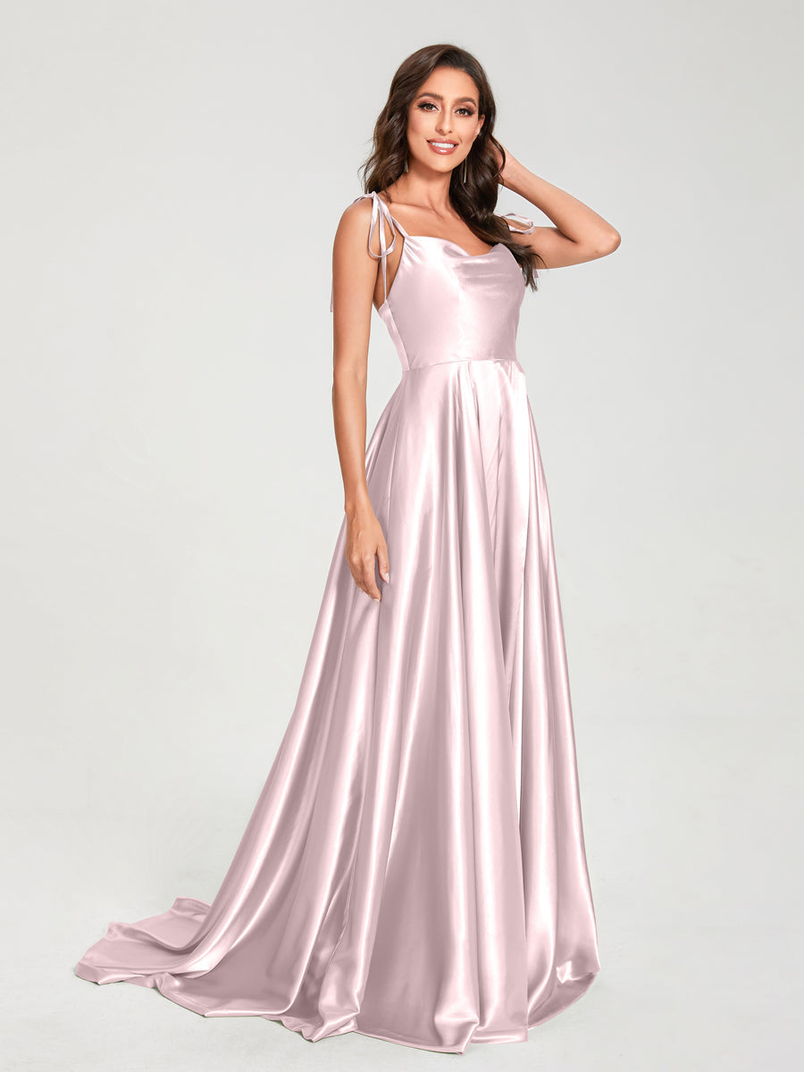 Imogen Blush front view bridesmaid dress