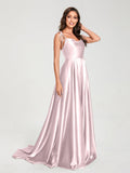 Imogen Blush front view bridesmaid dress