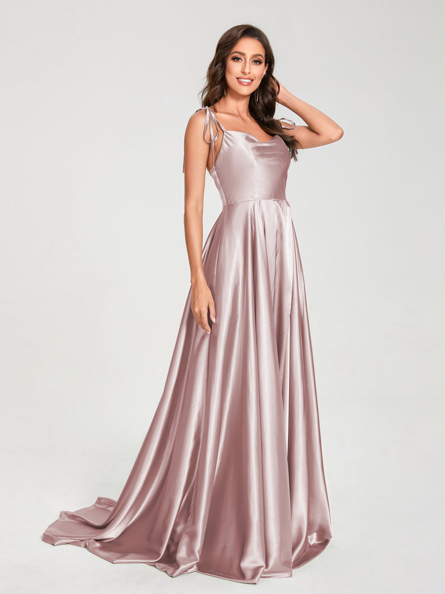 Imogen Dusty Rose back view bridesmaid dress