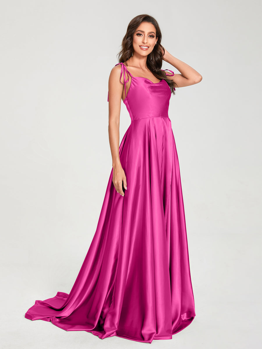 Imogen Fuchsia front view bridesmaid dress