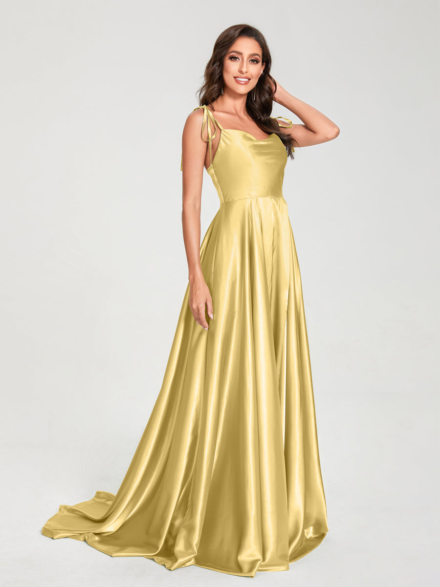 Imogen Gold front view bridesmaid dress
