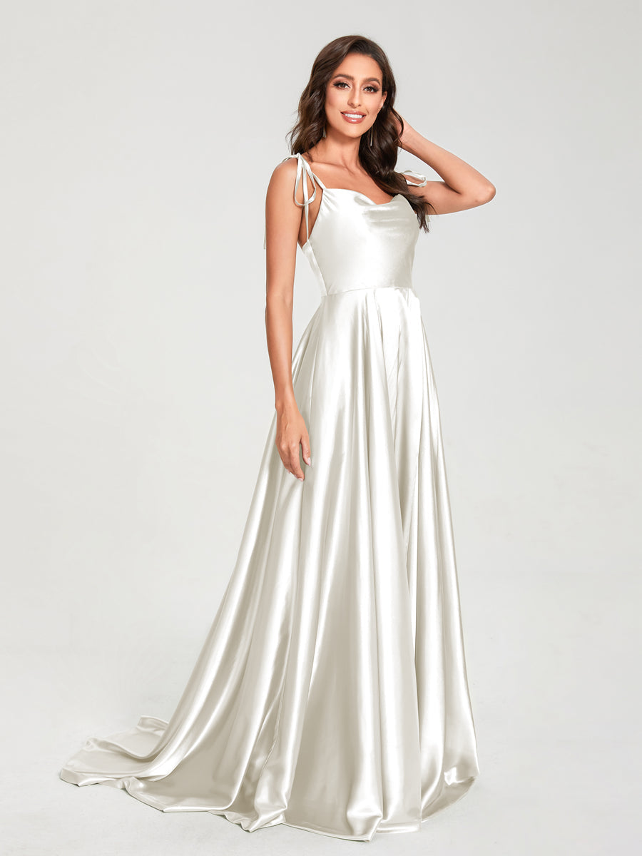 Imogen Ivory back view bridesmaid dress