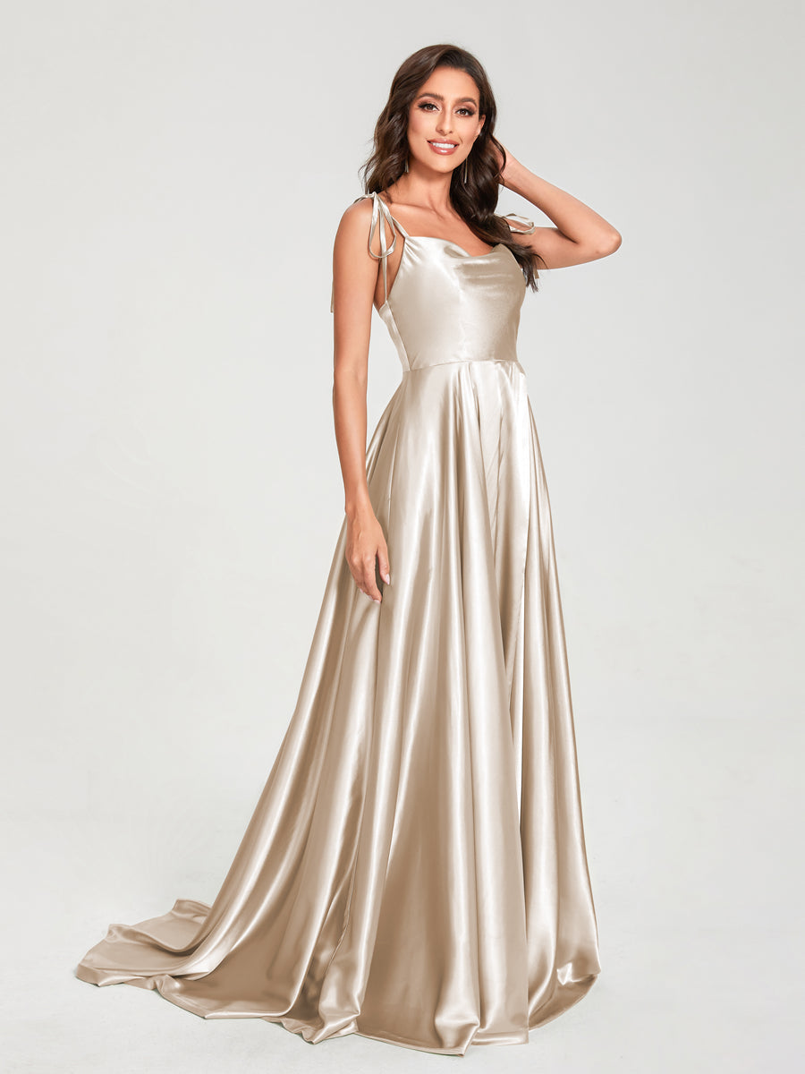 Imogen Champagne front view bridesmaid dress