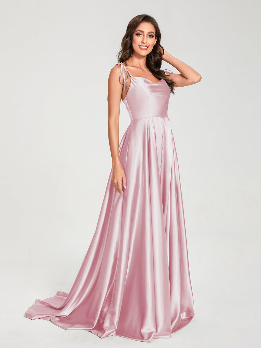 Imogen Pearl Pink back view bridesmaid dress