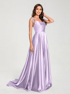 Imogen Lilac front view bridesmaid dress