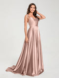 Imogen Mauve front view bridesmaid dress