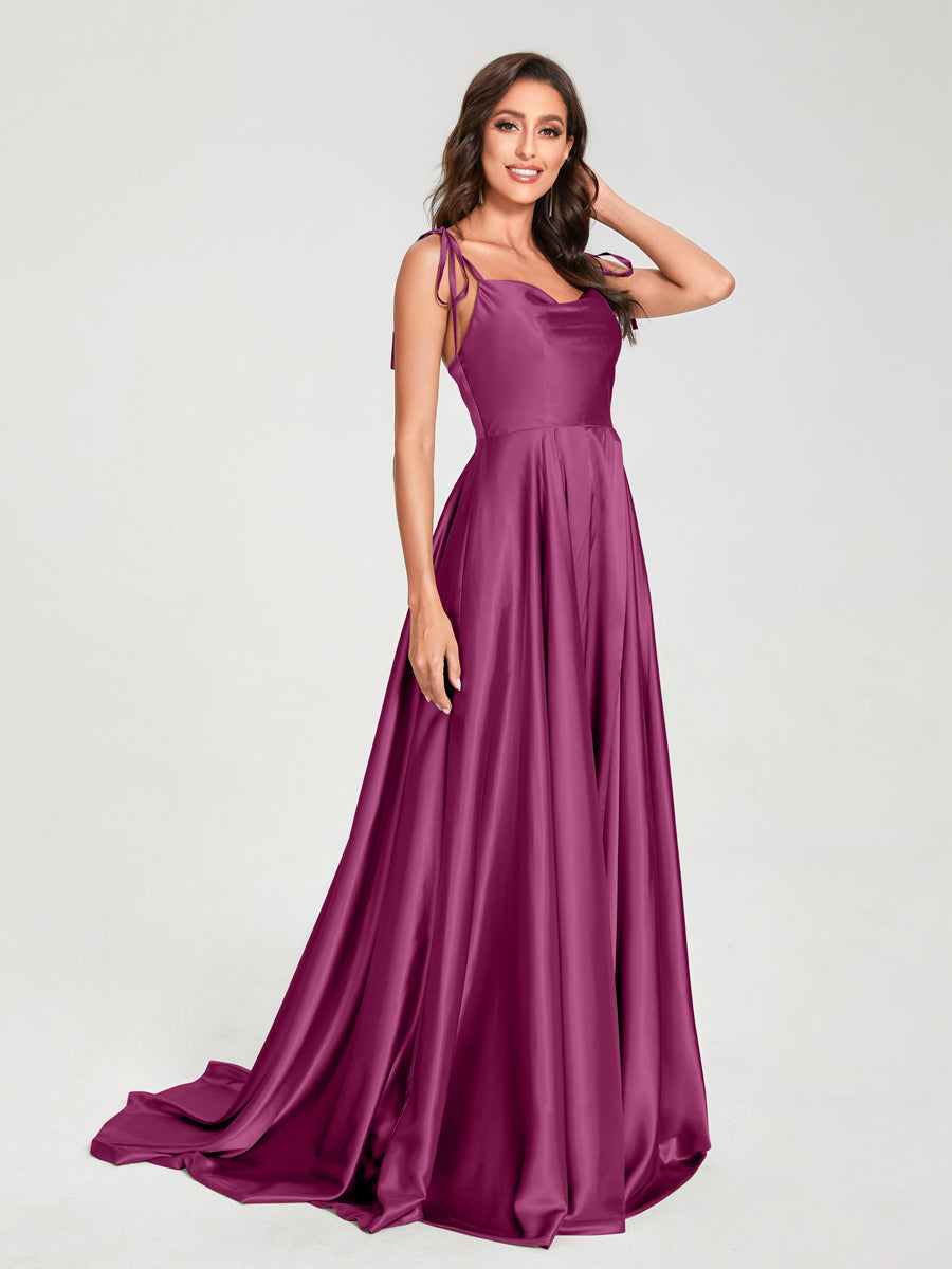 Imogen Plum front view bridesmaid dress