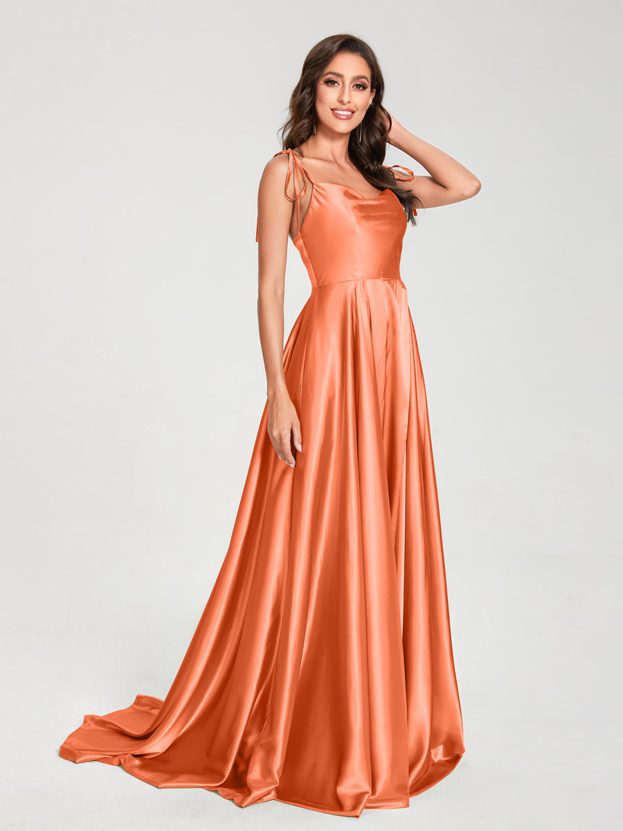 Imogen Orange front view bridesmaid dress
